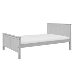 ŁÓŻKO PODWÓJNE 120 CM SZARY COLLET - INMONDO
