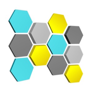 PIANKOWE PANELE ŚCIENNE SOFT HEXAGONY - STWÓRZ SWÓJ ZESTAW - FOAM WALL
