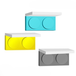 PÓŁKA WISZĄCA DO POKOJU DZIECKA BLOCK SHORT - FOAM WALL