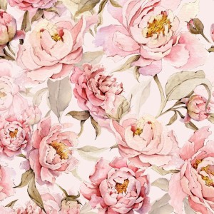 TAPETA DLA DZIEWCZYNKI PEONIE