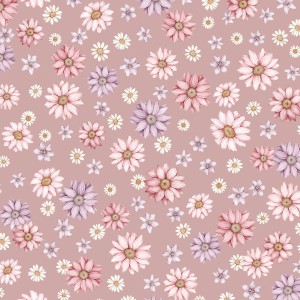 TAPETA DLA DZIEWCZYNKI PURPLE GARDEN RÓŻ - DEKORILLO 