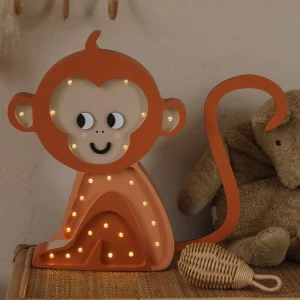 LITTLE LIGHTS - MONKEY LAMP TANGERINE LEAF