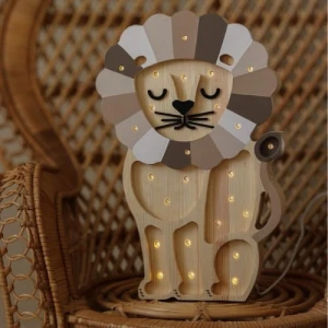 LITTLE LIGHTS -  LION LAMP CAPPUCCINO RAINBOW 