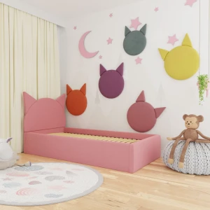 Łóżko dziecięce tapicerowane KOTEK KITTY