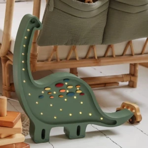 LITTLE LIGHTS - DINO DIPLODOCUS LAMP CONFETTI GREEN 