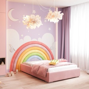ŁÓŻKO TAPICEROWANE TĘCZA RAINBOW