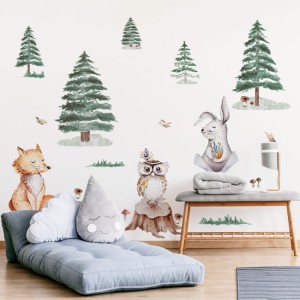 NAKLEJKI NA ŚCIANĘ LIS ZAJĄC SOWA - YOKO DESIGN