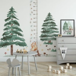 NAKLEJKI NA ŚCIANĘ CHOINKI ŚWIERKI 2 SZT - YOKO DESIGN