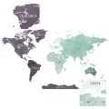 naklejka na ścianę mapa świata