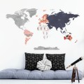 naklejka na ścianę do pokoju dziecka mapa świata
