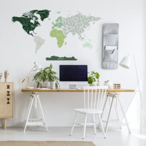 NAKLEJKA NA ŚCIANĘ MAPA ŚWIATA DK339 - YOKO DESIGN