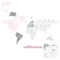 naklejka na ścianę mapa świata