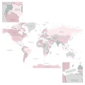 naklejka na ścianę mapa świata