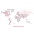 naklejka na ścianę mapa świata