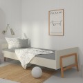 beżowe łóżko dla dziecka 90x200
