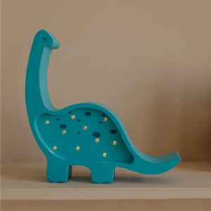 LITTLE LIGHTS - DINO DIPLODOCUS MINI LAMP BRIGHT CYAN 