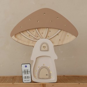 LITTLE LIGHTS - MUSHROOM HOUSE LAMP FAIRIES LIGHT BROWN