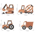 wall sticker construction vehicles boho