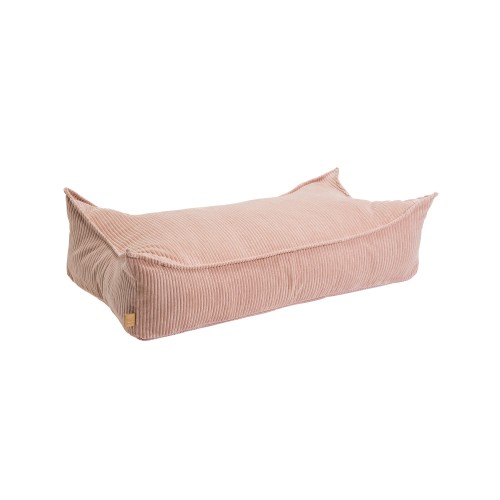 PUFA PROSTOKĄTNA SZTRUKSOWA AESTHETIC PUDROWY RÓŻ