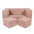 SOFA CUBE AESTHETIC PUDROWY RÓŻ