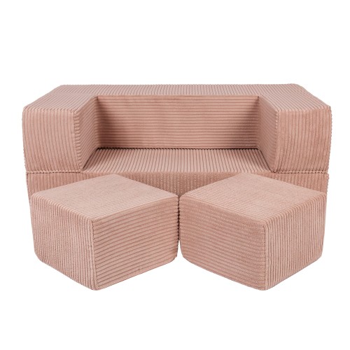 SOFA CUBE AESTHETIC PUDROWY RÓŻ