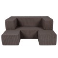 SOFA CUBE AESTHETIC BRĄZOWA