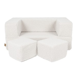 MEOW BABY - SOFA CUBE BEARLY BIAŁA