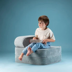 Fotel rozkładany dla dzieci – Modułowy materac piankowy Peppermint Green - Wigiwama