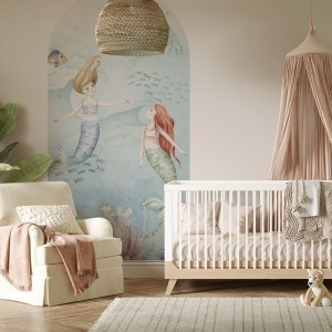 NAKLEJKA W KSZTAŁCIE ŁUKU GŁĘBIA OCEANU SYRENY - YOKO DESIGN