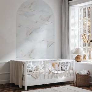 NAKLEJKA W KSZTAŁCIE ŁUKU LECĄCE GĄSKI - YOKO DESIGN