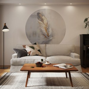 NAKLEJKA W KSZTAŁCIE KOŁA PIÓRO - YOKO DESIGN
