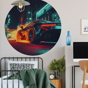 NAKLEJKA W KSZTAŁCIE KOŁA SAMOCHÓD - YOKO DESIGN