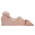 WAVE LOUNGER SZTRUKSOWY AESTHETIC PUDROWY RÓŻ