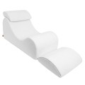 WAVE LOUNGER BOUCLE BIAŁY