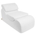 WAVE LOUNGER BOUCLE BIAŁY