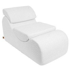 MEOW BABY - WAVE LOUNGER BOUCLE BIAŁY
