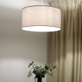 LAMPA WISZĄCA LEN JASNY BEŻ
