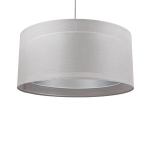 LAMPA WISZĄCA DUO LEN SZARY