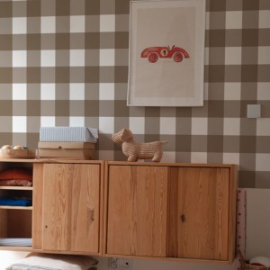 TAPETA CHECK BROWN - DEKORNIK 