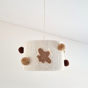 LAMPA SUFITOWA DLA CHŁOPCA SAMOLOTY Z POMPONAMI - MARMYS FELT STUDIO