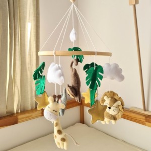 KARUZELA DO ŁÓŻECZKA ZIELONE SAFARI - MARMYS FELT STUDIO