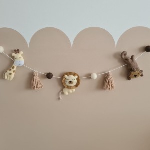 GIRLANDA BEŻOWE SAFARI - MARMYS FELT STUDIO