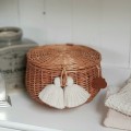 Naturalna szkatułka wiklinowa boho do pokoju dziecka