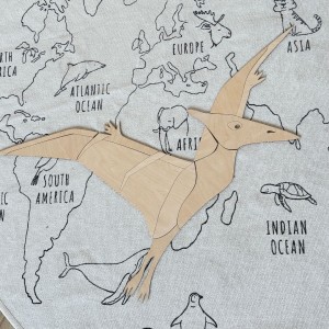 Dekoracja ścienna Origami Dinozaur Pterodaktyl do pokoju dziecka – Cut It Now