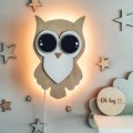 drewniakowa lampka dziecięca sowa