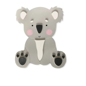 Drewniana lampka nocna koala do pokoju dziecięcego