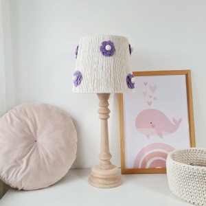 LAMPKA NOCNA DLA DZIEWCZYNKI FIOLETOWE STOKROTKI - MARMYS FELT STUDIO