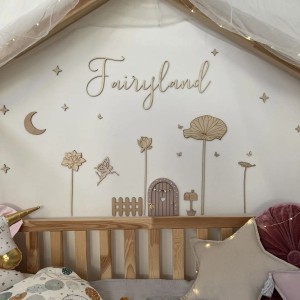 Drewniana dekoracja ścienna do pokoju dziecięcego Fairyland