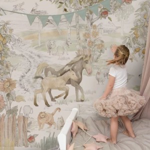 TAPETA VINTAGE COUNTRY PONIES - MALUMI
