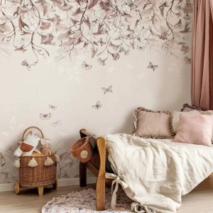 TAPETA DLA DZIEWCZYNKI MOTYLE BUTTERFLIES PUDDING - MALUMI